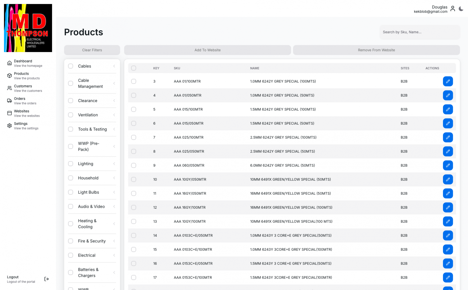 A screenshot of the ShelfySync software